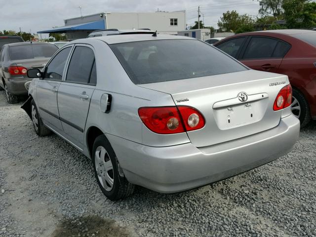 JTDBR32E770126682 - 2007 TOYOTA COROLLA CE SILVER photo 3