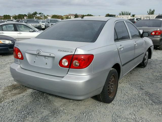 JTDBR32E770126682 - 2007 TOYOTA COROLLA CE SILVER photo 4