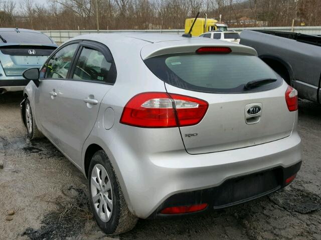 KNADM5A37C6010938 - 2012 KIA RIO LX SILVER photo 3