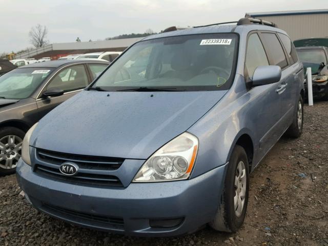 KNDMB233476141559 - 2007 KIA SEDONA EX BLUE photo 2