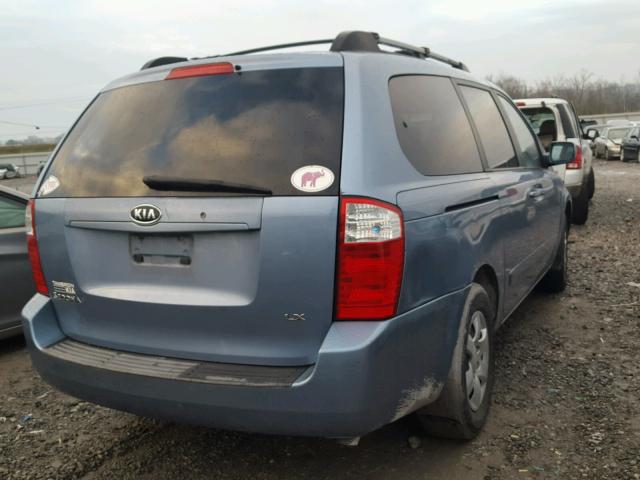 KNDMB233476141559 - 2007 KIA SEDONA EX BLUE photo 4