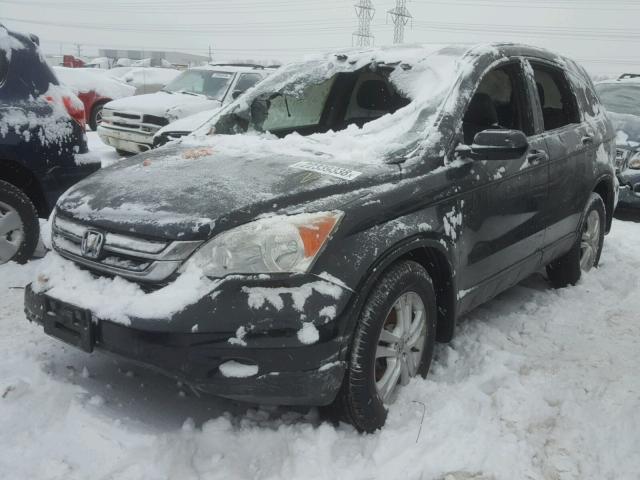 5J6RE4H73AL001137 - 2010 HONDA CR-V EXL BLACK photo 2