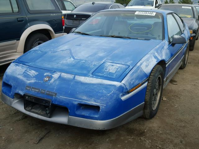 1G2PG1199HP230303 - 1987 PONTIAC FIERO GT BLUE photo 2