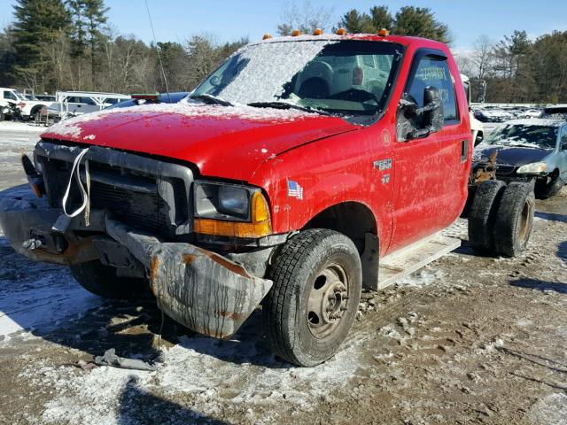 1FDWF37F7XEB33626 - 1999 FORD F350 SUPER RED photo 2