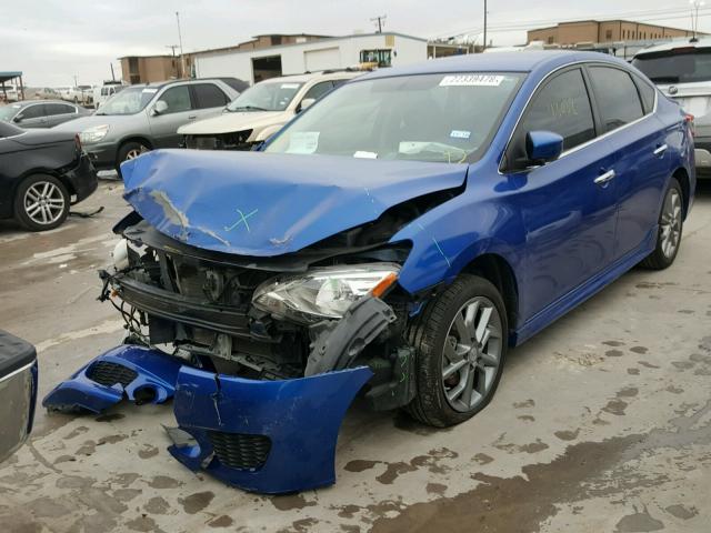 3N1AB7AP5DL627453 - 2013 NISSAN SENTRA S BLUE photo 2