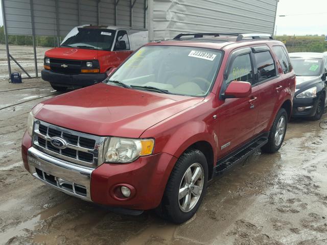 1FMCU04188KD23034 - 2008 FORD ESCAPE LIM RED photo 2