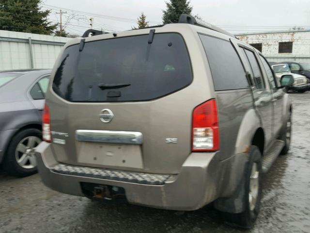 5N1AR18W35C772597 - 2005 NISSAN PATHFINDER GOLD photo 4