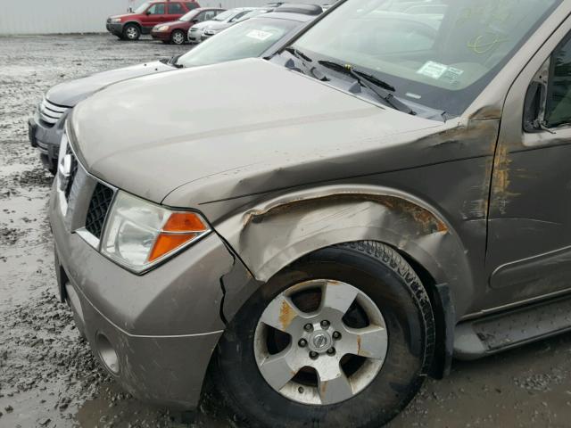 5N1AR18W35C772597 - 2005 NISSAN PATHFINDER GOLD photo 9