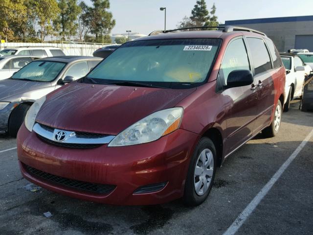 5TDZA23C26S558394 - 2006 TOYOTA SIENNA CE BURGUNDY photo 2