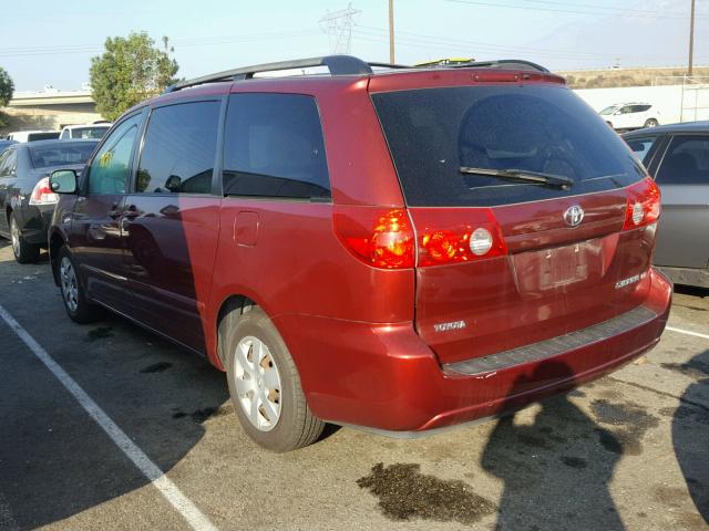 5TDZA23C26S558394 - 2006 TOYOTA SIENNA CE BURGUNDY photo 3