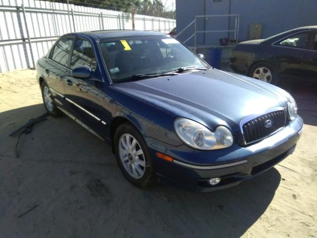 KMHWF35H63A864828 - 2003 HYUNDAI SONATA GLS BLUE photo 1