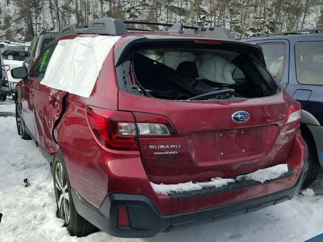 4S4BSAKC8J3222085 - 2018 SUBARU OUTBACK 2. RED photo 3