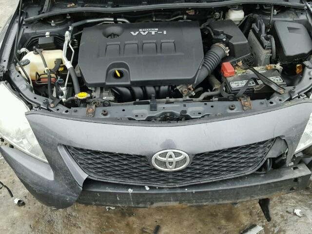 2T1BU4EE0AC461800 - 2010 TOYOTA COROLLA BA GRAY photo 7