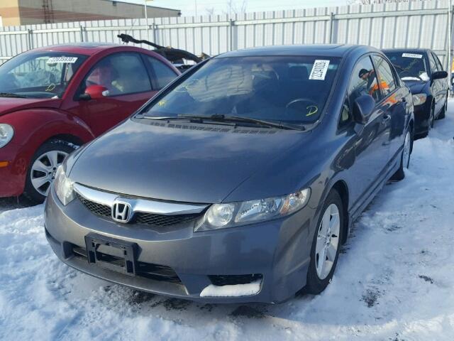 2HGFA16609H101140 - 2009 HONDA CIVIC GRAY photo 2