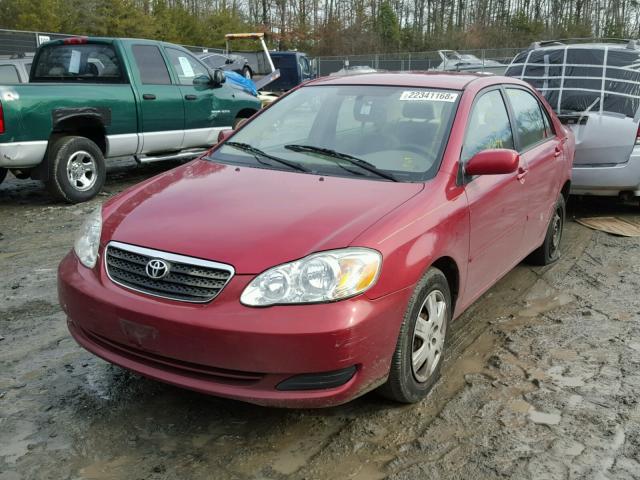 JTDBR32E570116930 - 2007 TOYOTA COROLLA CE RED photo 2