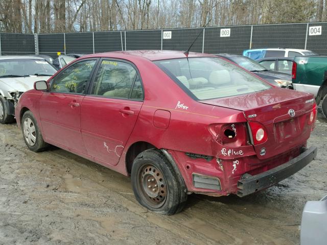 JTDBR32E570116930 - 2007 TOYOTA COROLLA CE RED photo 3