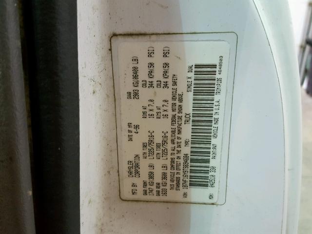 1B7HF16Y9TS694684 - 1996 DODGE RAM 1500 WHITE photo 10