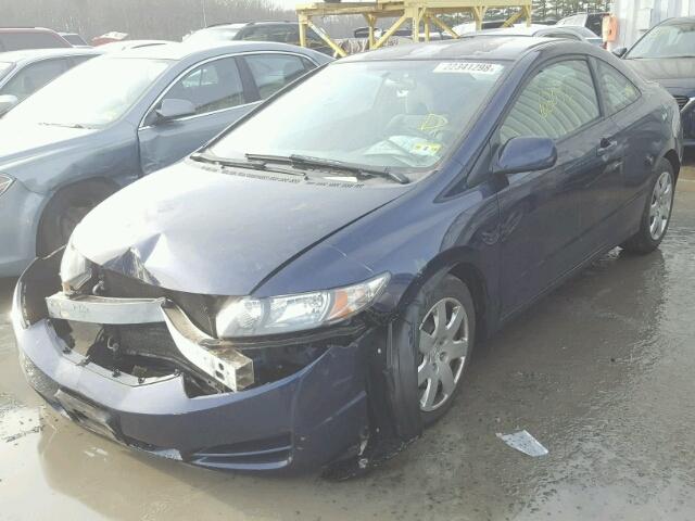 2HGFG12649H542404 - 2009 HONDA CIVIC LX BLUE photo 2