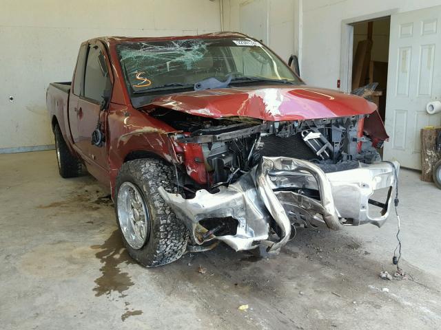 1N6AA06C08N333734 - 2008 NISSAN TITAN XE BURGUNDY photo 1