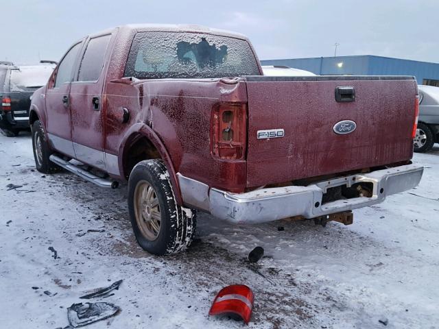 1FTPW14594KD51640 - 2004 FORD F150 SUPER RED photo 3