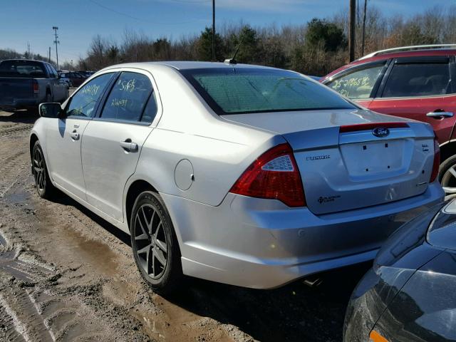 3FAHP0CGXBR269767 - 2011 FORD FUSION SEL SILVER photo 3