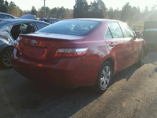 4T1BE46K99U368236 - 2009 TOYOTA CAMRY BASE RED photo 4