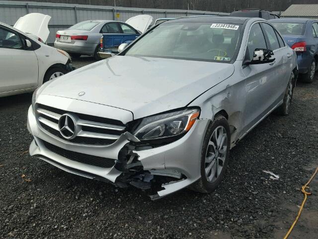 WDDWF4KB9GR146746 - 2016 MERCEDES-BENZ C 300 4MAT SILVER photo 2