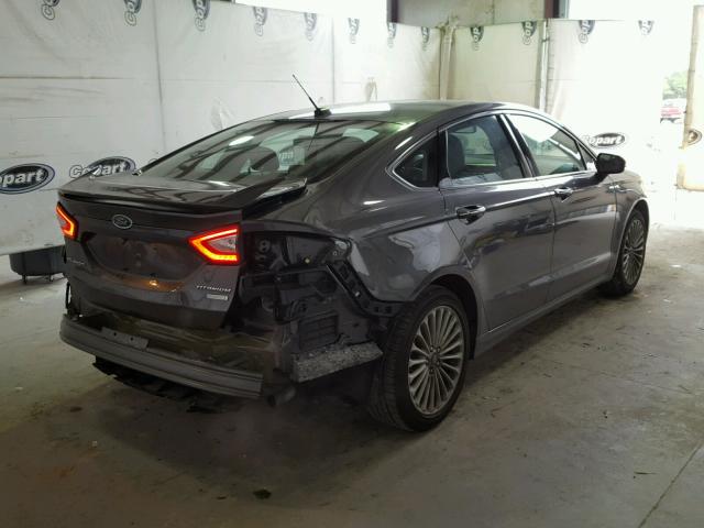 3FA6P0K91GR319408 - 2016 FORD FUSION TIT GRAY photo 4