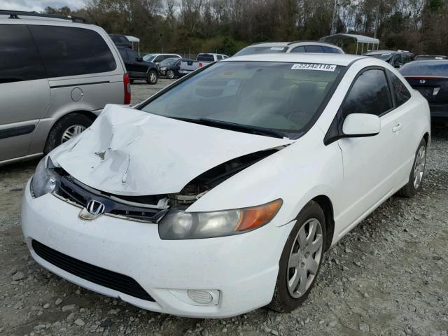 2HGFG12608H551129 - 2008 HONDA CIVIC LX WHITE photo 2