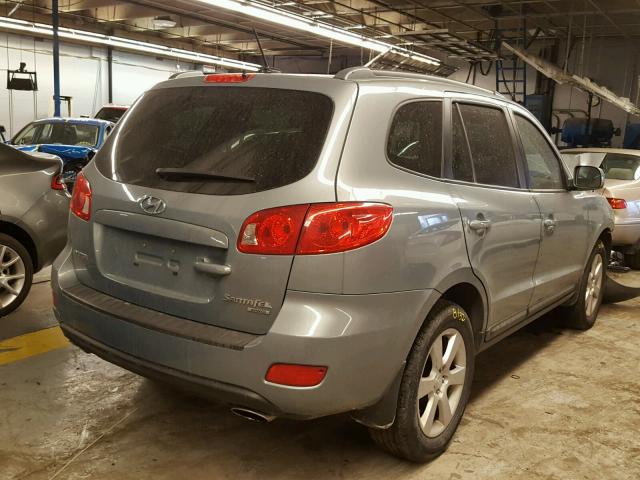 5NMSH73E98H154459 - 2008 HYUNDAI SANTA FE S BLUE photo 4