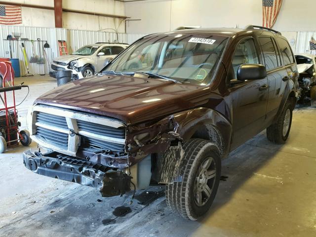 1D4HD48D74F180329 - 2004 DODGE DURANGO SL MAROON photo 2