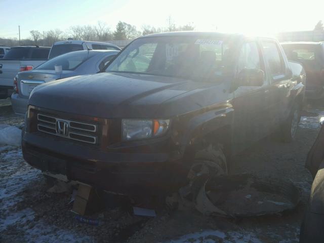 2HJYK16518H506946 - 2008 HONDA RIDGELINE MAROON photo 2