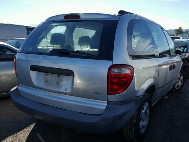 1D4GP25373B307816 - 2003 DODGE CARAVAN SE SILVER photo 4