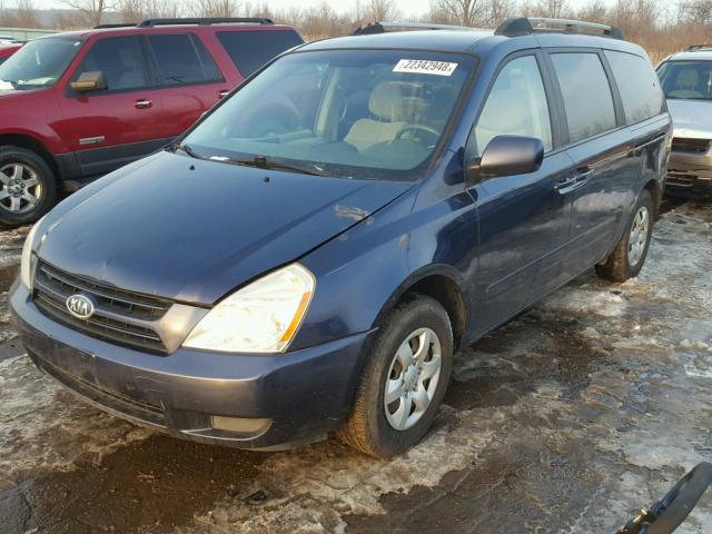 KNDMB233076106095 - 2007 KIA SEDONA EX BLUE photo 2