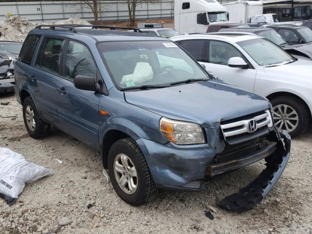 5FNYF18177B025462 - 2007 HONDA PILOT LX BLUE photo 1