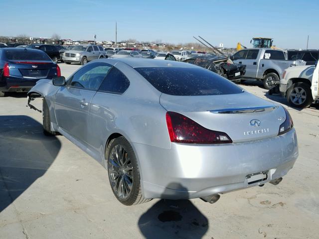 JNKCV64E89M603533 - 2009 INFINITI G37 BASE SILVER photo 3