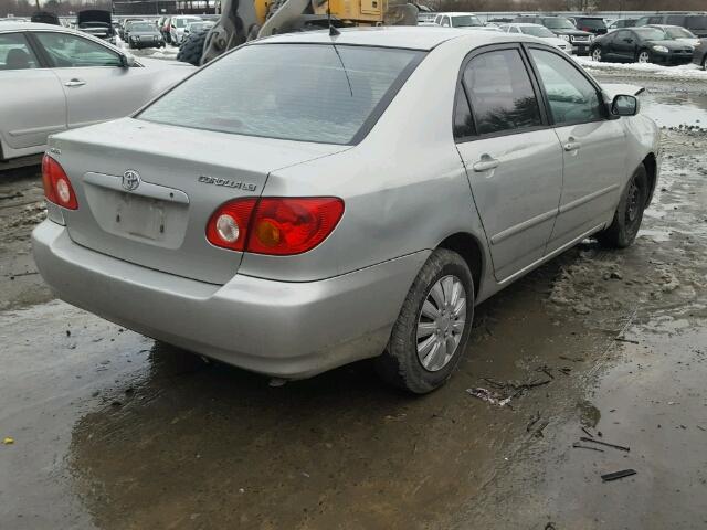 2T1BR38E43C148419 - 2003 TOYOTA COROLLA CE SILVER photo 4