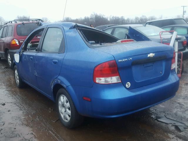 KL1TG52695B420849 - 2005 CHEVROLET AVEO LT BLUE photo 3