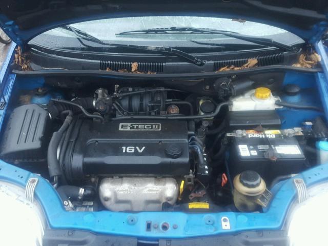 KL1TG52695B420849 - 2005 CHEVROLET AVEO LT BLUE photo 7