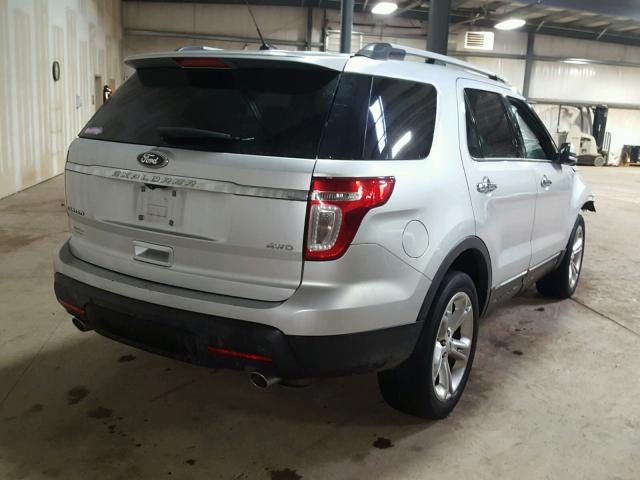 1FM5K8F83DGC53074 - 2013 FORD EXPLORER L SILVER photo 4