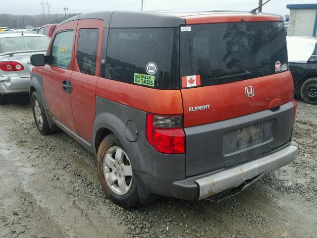 5J6YH28523L032632 - 2003 HONDA ELEMENT EX ORANGE photo 3