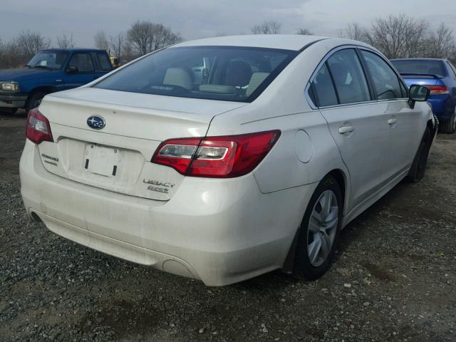 4S3BNAA64F3009004 - 2015 SUBARU LEGACY 2.5 WHITE photo 4