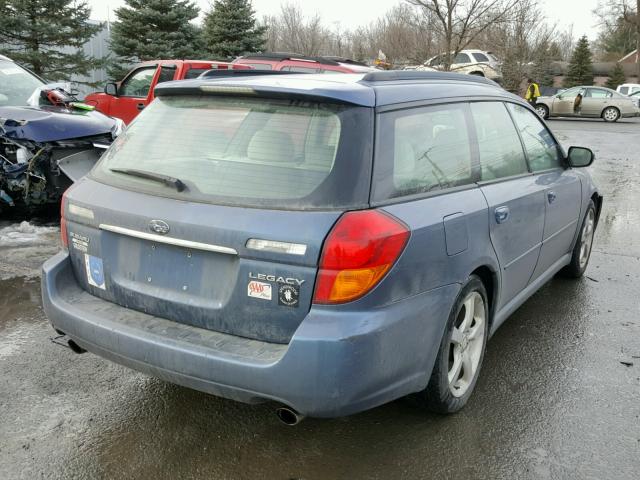 4S3BP626X67336960 - 2006 SUBARU LEGACY 2.5 BLUE photo 4