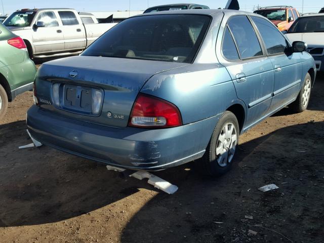 3N1CB51D92L609196 - 2002 NISSAN SENTRA XE BLUE photo 4