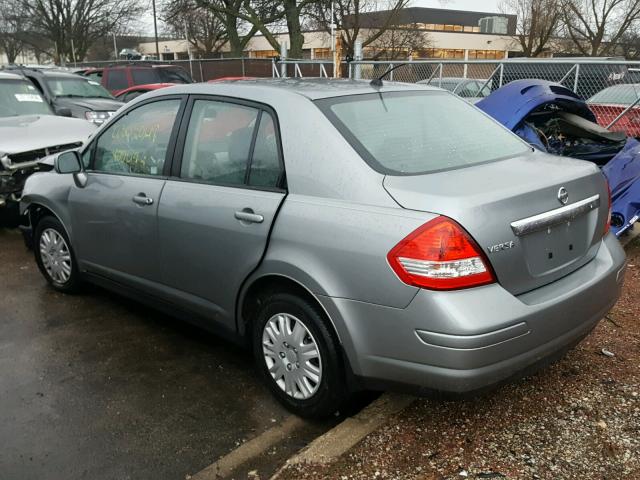 3N1BC11E49L408262 - 2009 NISSAN VERSA S GRAY photo 3