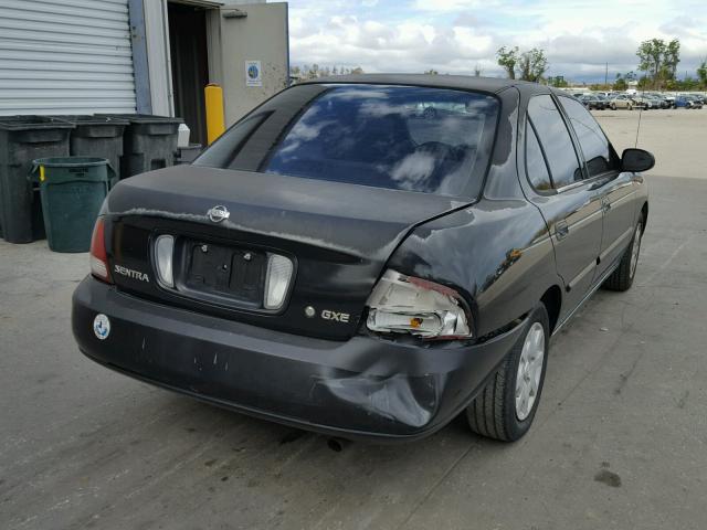 3N1CB51D91L445799 - 2001 NISSAN SENTRA XE BLACK photo 4