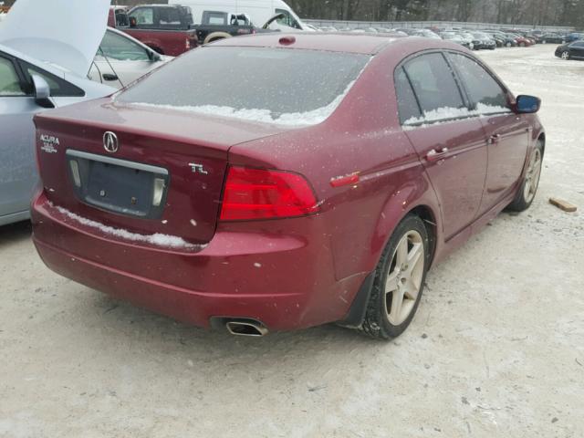 19UUA66286A033083 - 2006 ACURA 3.2TL RED photo 4