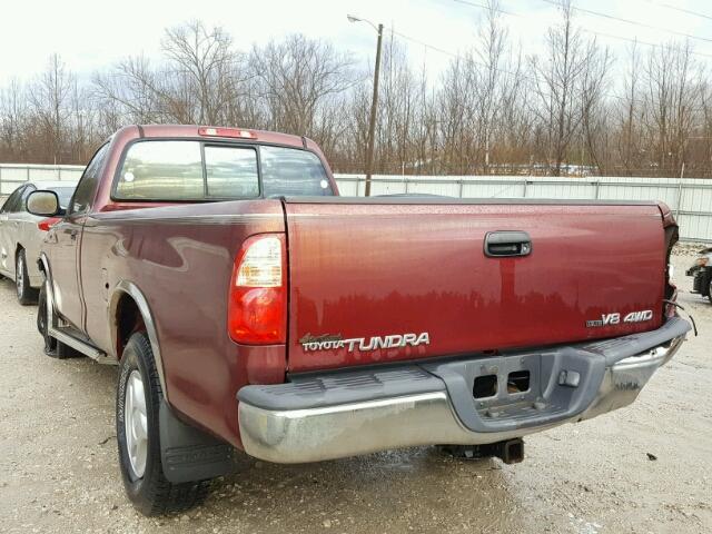 5TBKT42105S473469 - 2005 TOYOTA TUNDRA MAROON photo 3