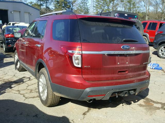 1FM5K7D89EGA07015 - 2014 FORD EXPLORER X MAROON photo 3