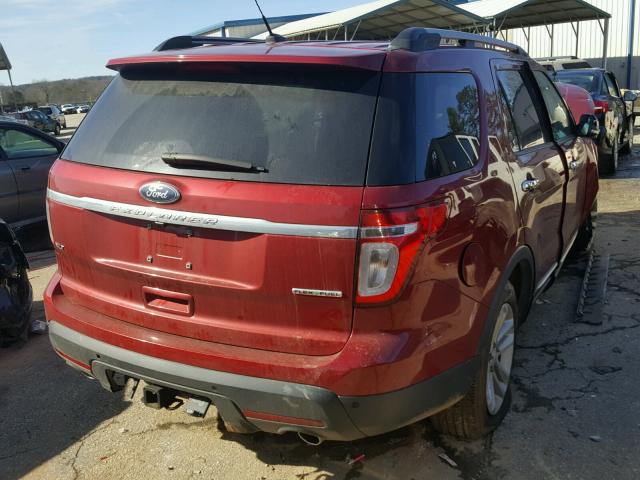 1FM5K7D89EGA07015 - 2014 FORD EXPLORER X MAROON photo 4